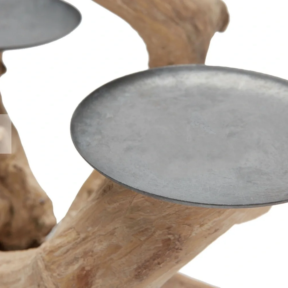 Pottery Barn Handmade Driftwood Candle Holder - Picture 2 of 3